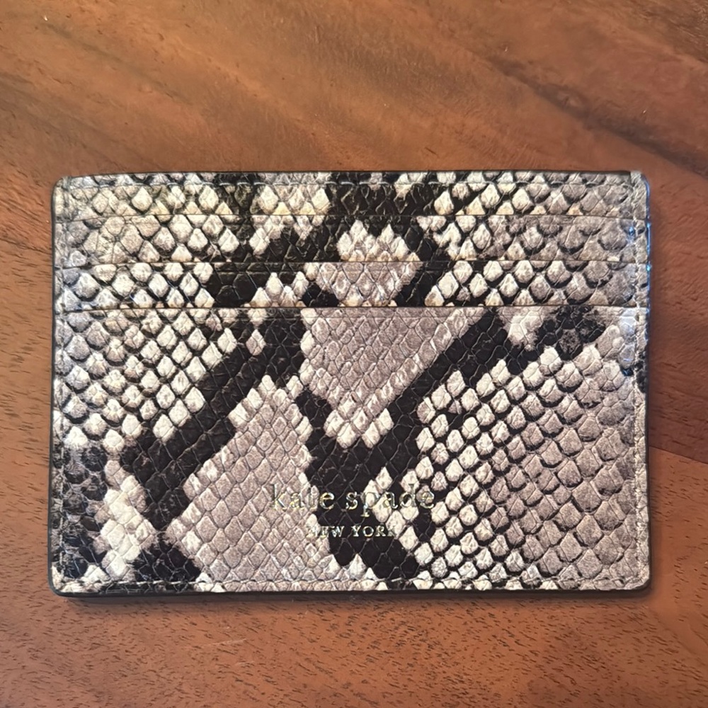 Kate Spade Snake Print Card Holder